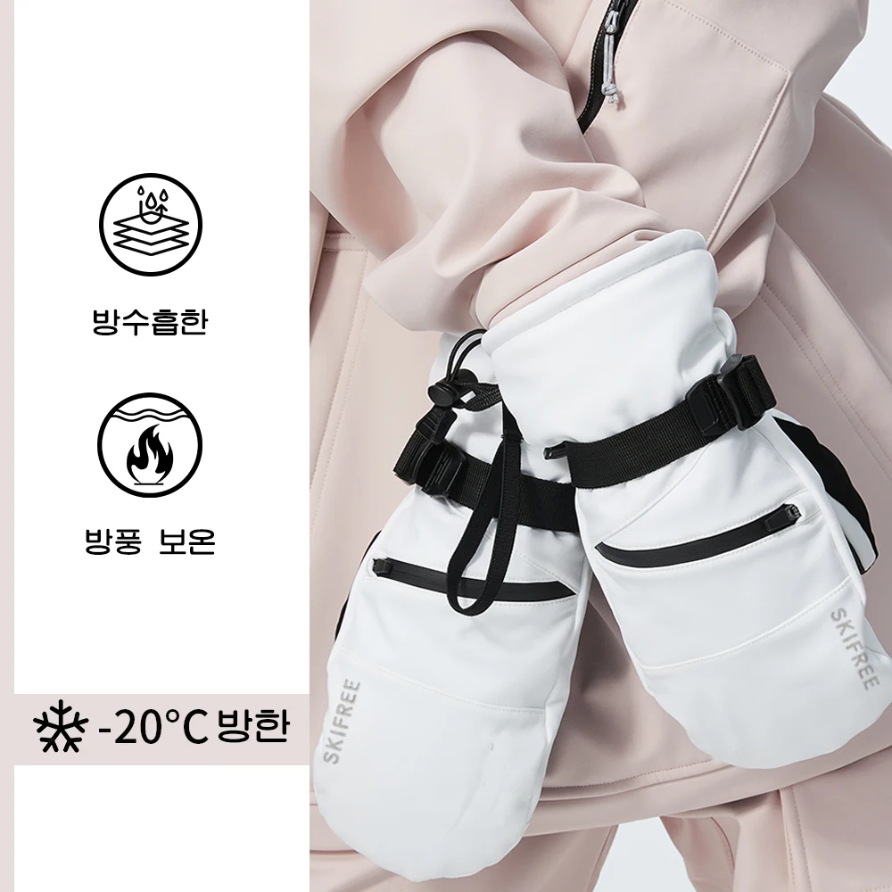 قفازات SKIFREE S3 للتزلج مقاومة للماء دافئة 3M Thinsulate تعمل باللمس قفازات الثلج للرجال والنساء على الجليد في الشتاء في الهواء الطلق #4