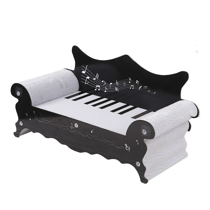 

Piano frame cat scratching board wear-resistant sofa chair cat nest integrated thickened corrugated luxury chaise longue cat toy