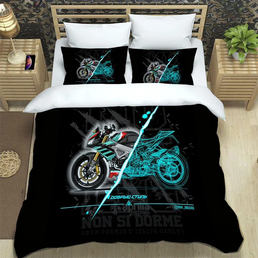 Aprilia racing Bedding quilt cover motorcycle pattern Duvet Cover Pillow Set   quilt cover Large size Bedding Birthday Gift