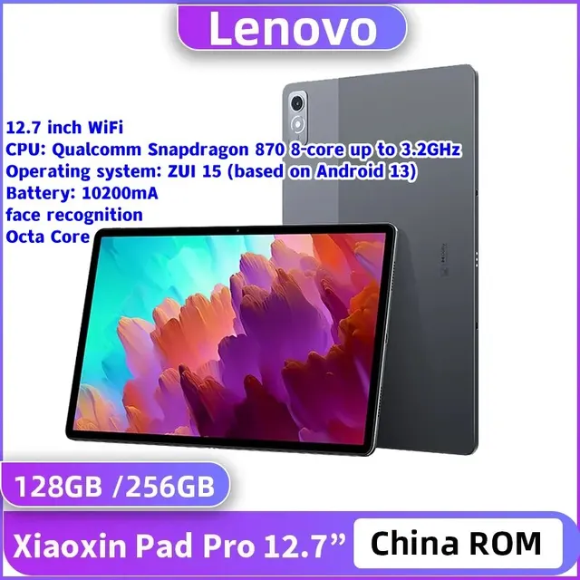 China ROM Lenovo XiaoXin Pad Pro 12.7 Inch WiFi Snapdragon 870 LCD Screen  144Hz 8GB 128GB/256GB 10200mAh Android 13 Tablets - AliExpress