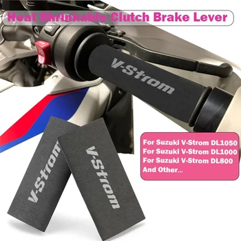 Para suzuki v-strom dl1050 dl1000 dl800 dl650 dl250 vstrom motocicleta termorretrátil guiador apertos embreagem alavanca do freio capa