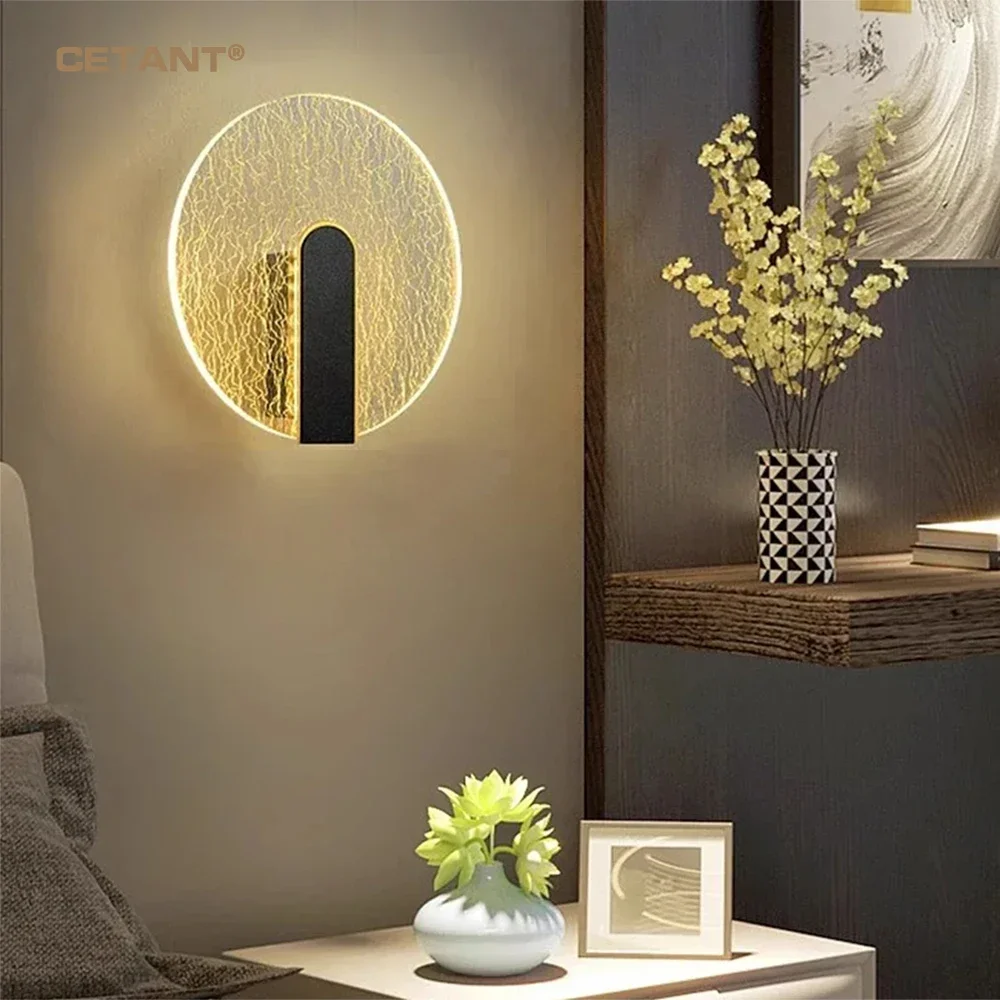 

Luxury LED Wall Lamps Acrylic Lampshade For Bedroom Bedside Stairways Creative Wall Light led Decorative Lamps