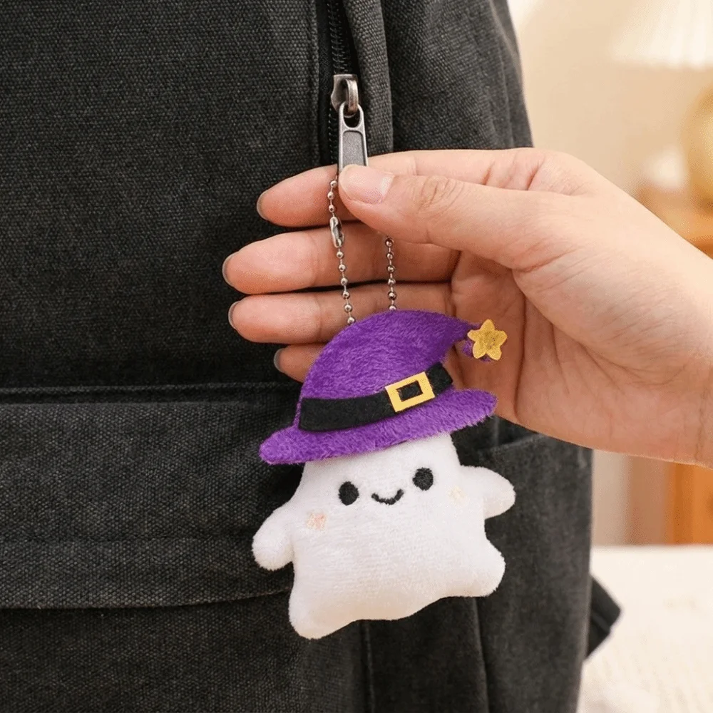 Portable Funny Halloween Keychain Pumpkin Head Kawaii Furry Bag Pendant Soft Decoration Cartoon Pendant Trick Or Treat