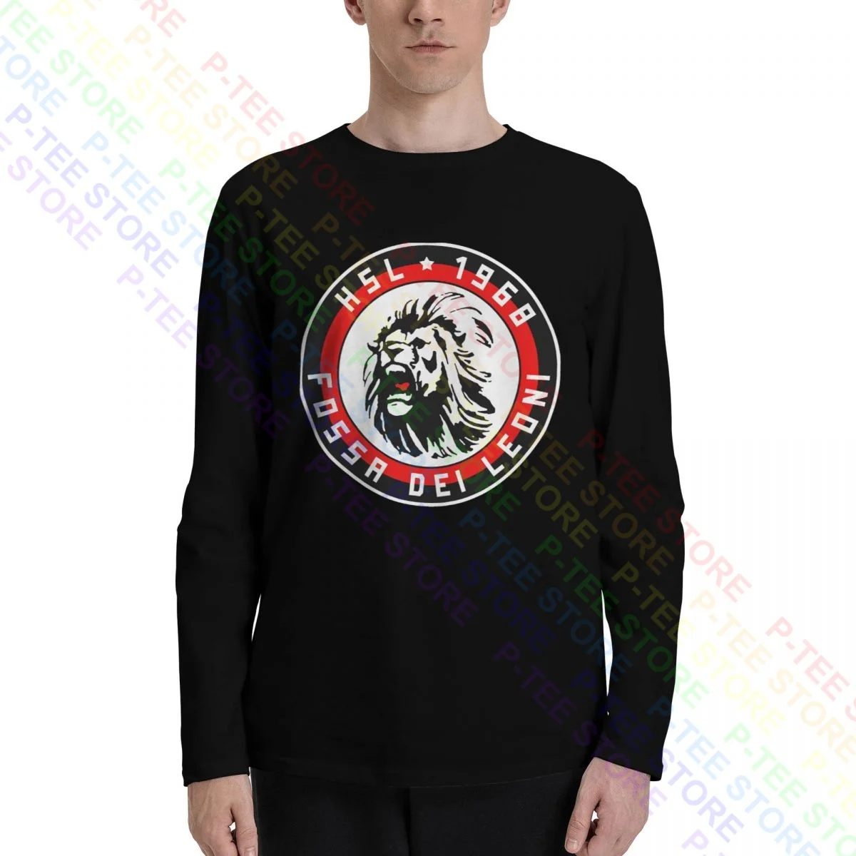 Ultras Milan Curva Sud Fossa Dei Leoni Long Sleeve T-Shirts T-shirt Tee Rare Daily Novelty High Quality