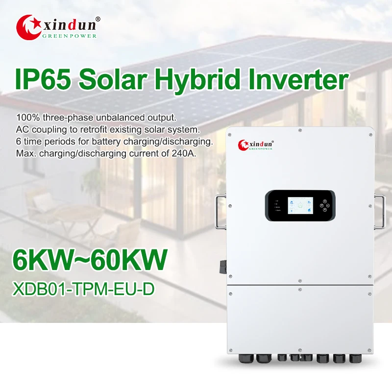 Три 3-фазных солнечных инвертора постоянного тока в переменный 6,2 кВт 10 кВт 6 кВт 8 кВт 20 кВт 15 кВт 50 кВт IP65 3-фазный гибридный инвертор солнечной энергии Цена 10000 Вт