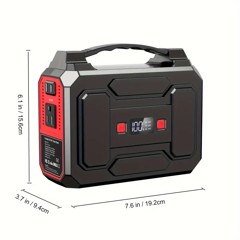 100W 146Wh Portable Power Station With 40W Foldable Solar Panel Charger