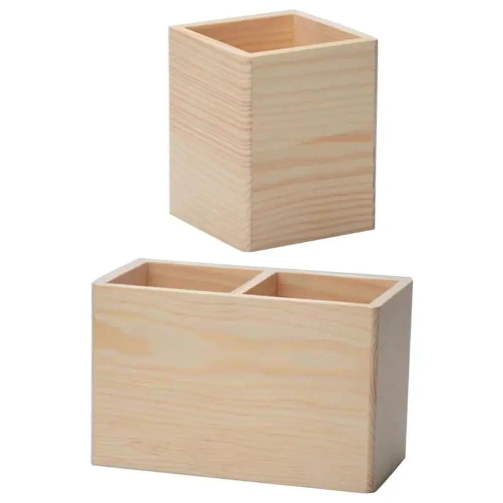 Office Organizer Pen Bracket Container Pen Holders Stationery Organizer Pen Holder 1/2 Grid Organizer Desktop Storage Box