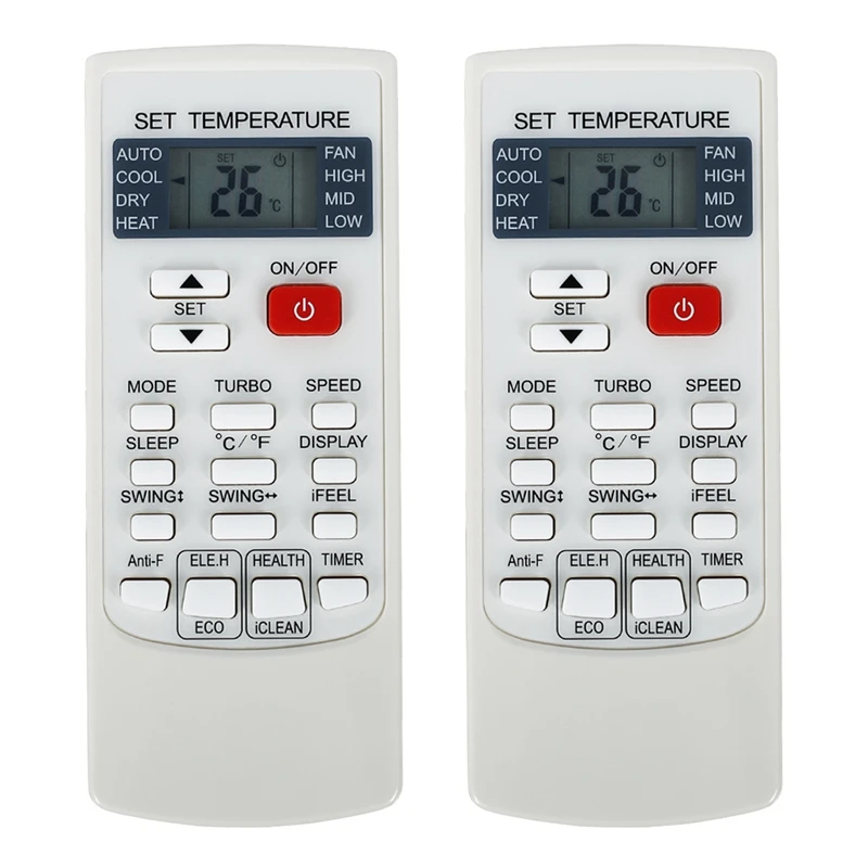 2X Air Conditioning Remote Control Replacement For Aukia YKR-H/102E Feel Comfortable