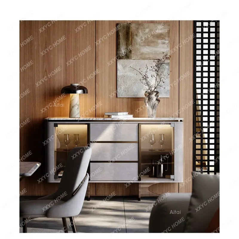 XX Modern Luxury Stone New Dining Side Cabinet, Villa Mansion Restaurant Locker, Light Luxury Household Wine Cabinet