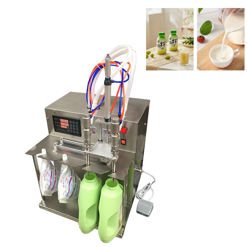 

Large Capacity Desktop Filling Machine 100-1000ml Liquid Automatic Double Nozzle Manual Grade For Perfume Beer Beverage Oil