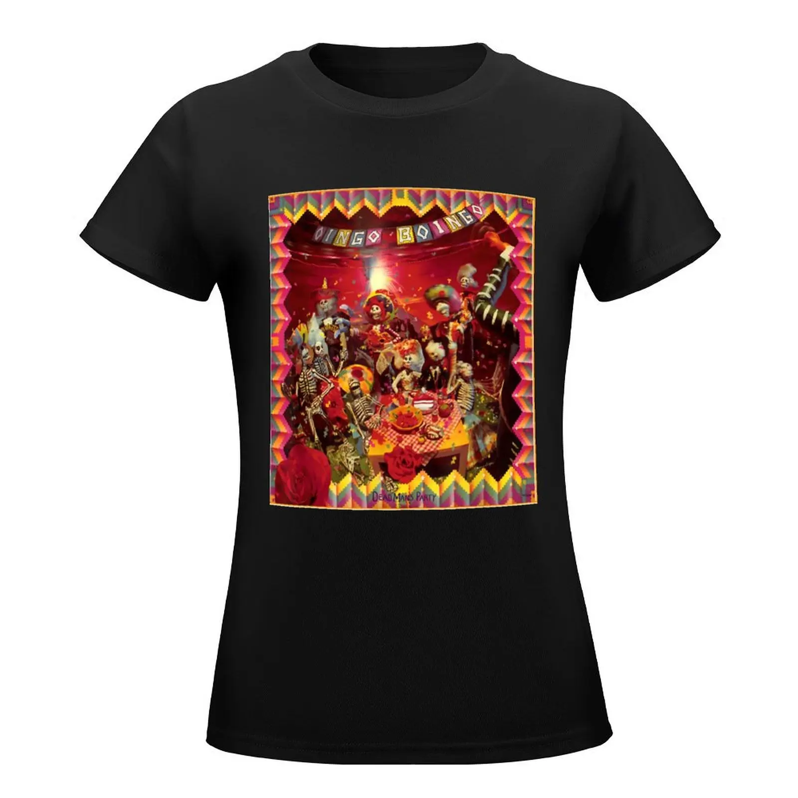 Oingo Boingo Dead Man 'S Party T-Shirt Plus Size Tops Zomerkleding Katoenen T-Shirts Vrouwen