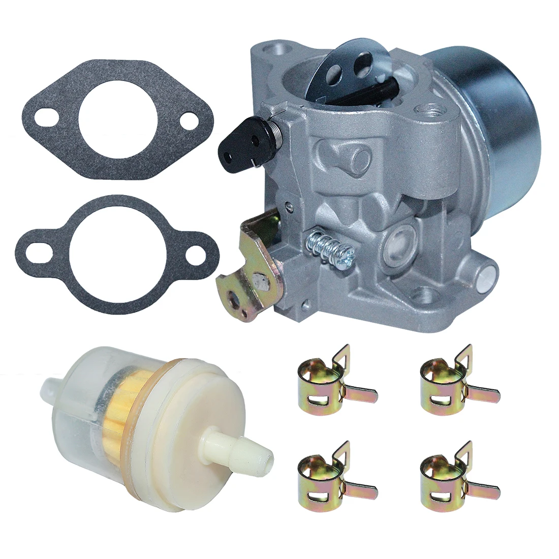 Carburetor Fuel Filter Clamp Kit Kit for Kohler 12.5HP John Deere STX30 STX38 Engine AM132119