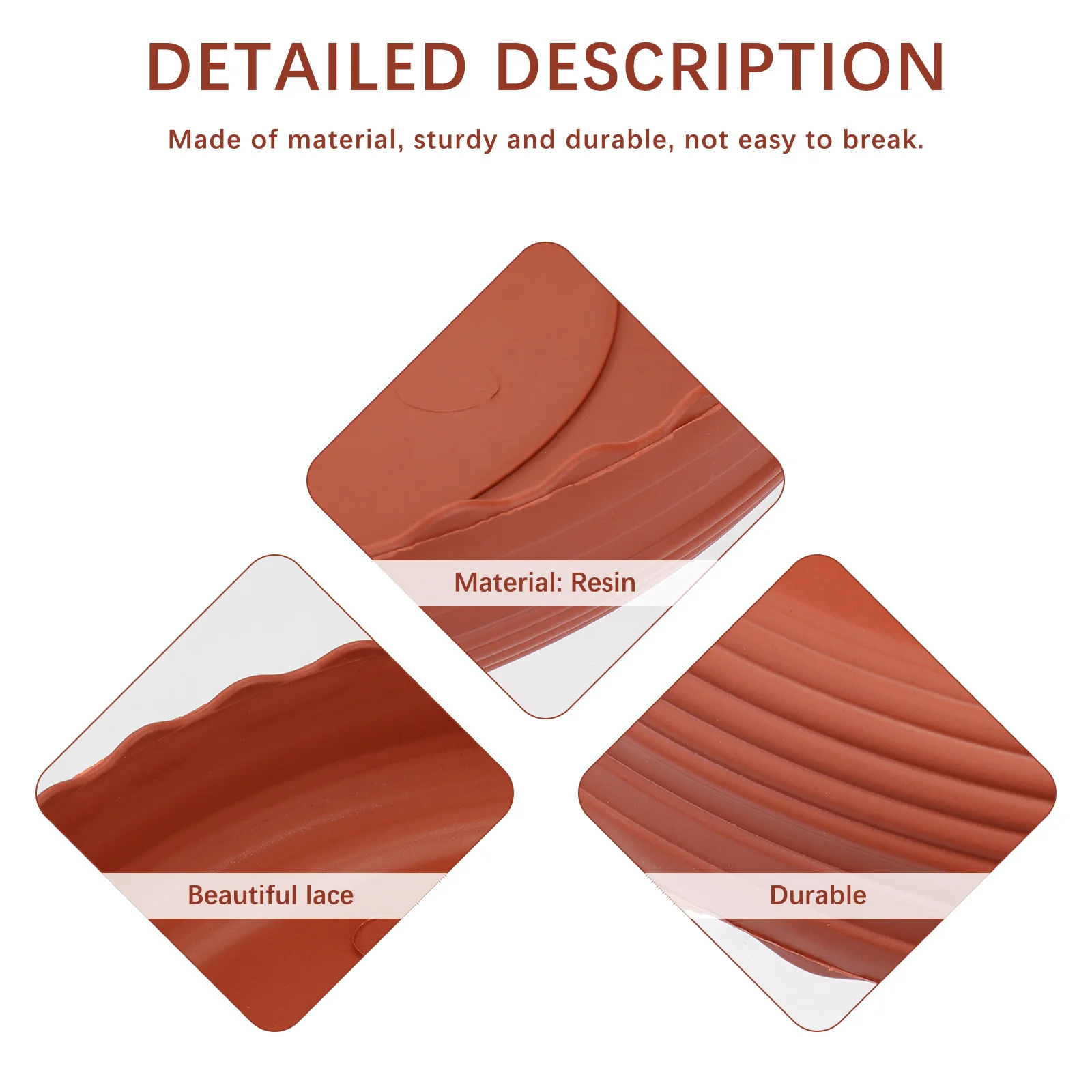 

5pcs Round Plant Tray Resin Drip Tray For Succulent Flower Pots Flat Bottom Base Garden Balcony Decor Small Plants Holder