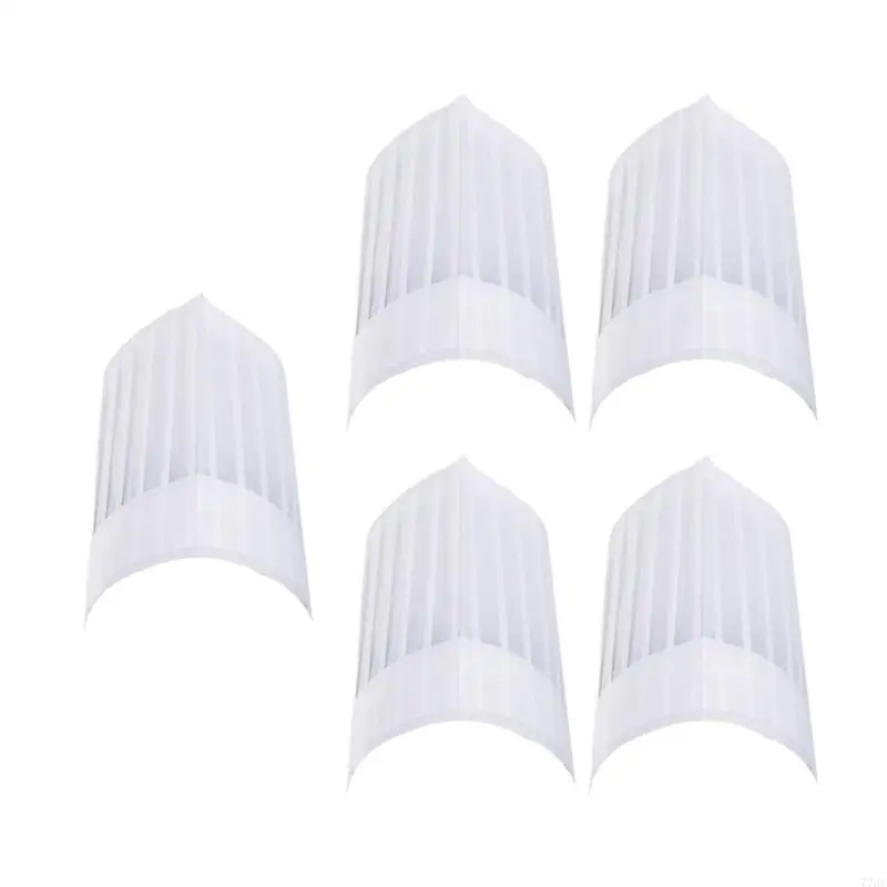 77HE Nonwoven Cook Hat Breathable Cook Hat Headwear For Culinary Processing 5PCS