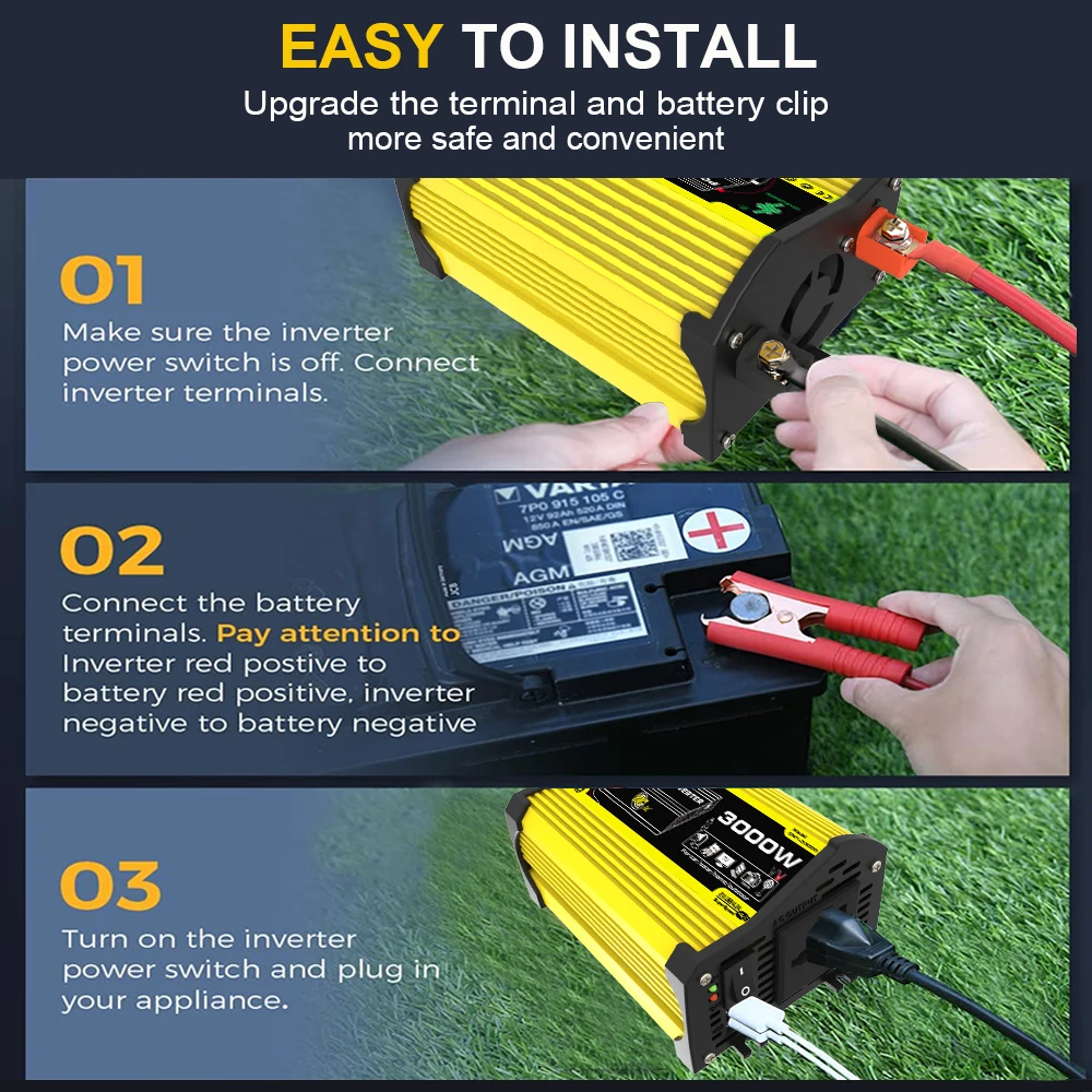 600W Car Converter Power Inverter 12v 110v 220v 230v Solar Voltage Inversor Charge Transformer DC  220 V 110 V 60Hz INVERT