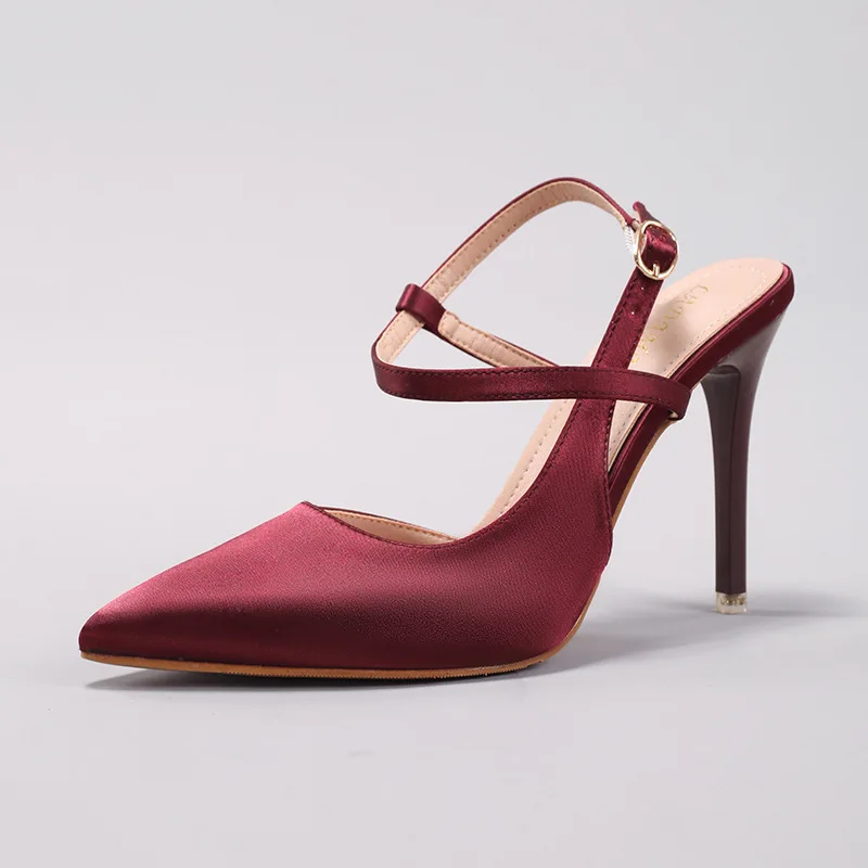 

Women's Fashion Satin High Heels Women's Elegant and Sexy Pointed Ultra High Heels Sandals