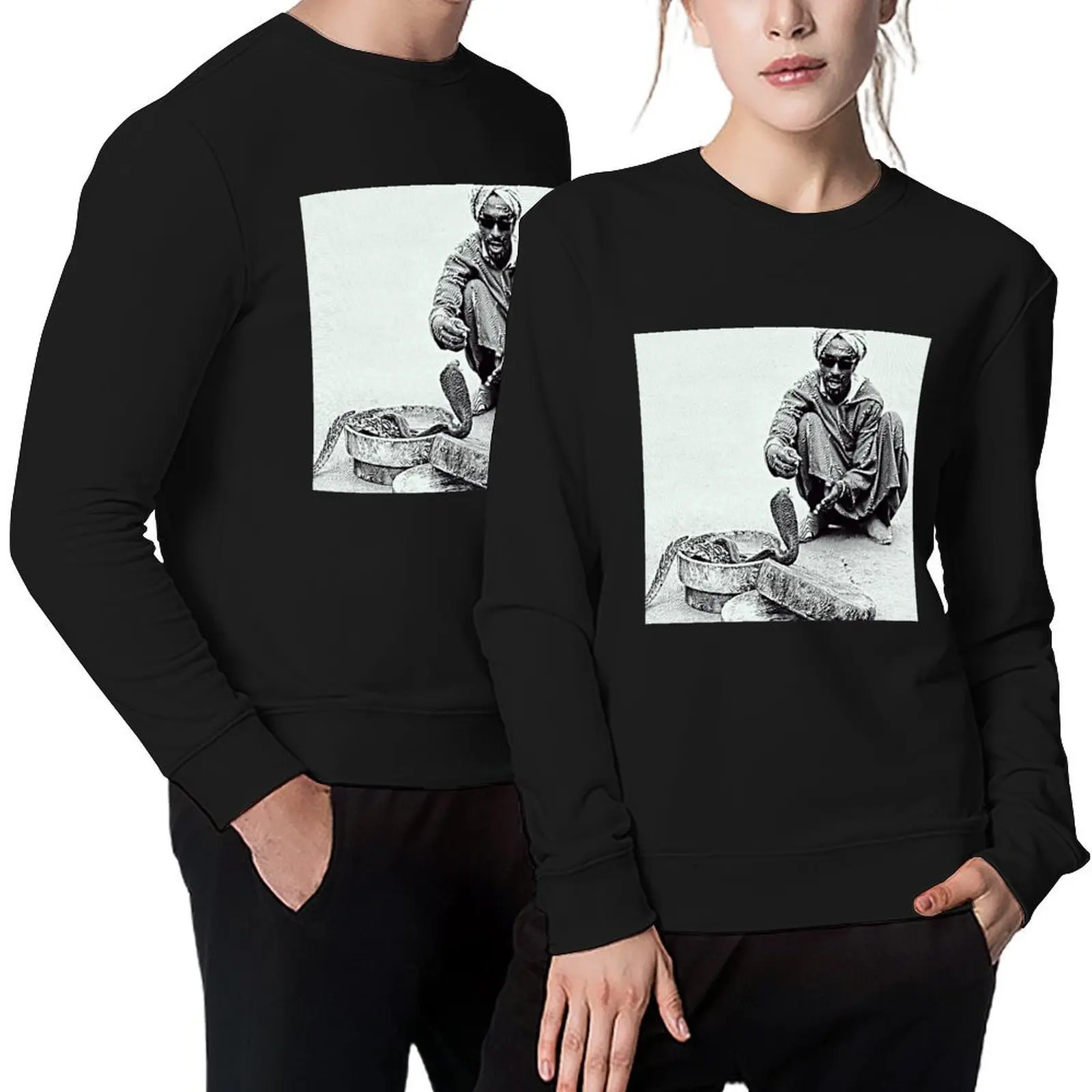 Snake Charmer in Morocco Pullover autumn korean style clothes autumn new products mens clothing sweatshirt male