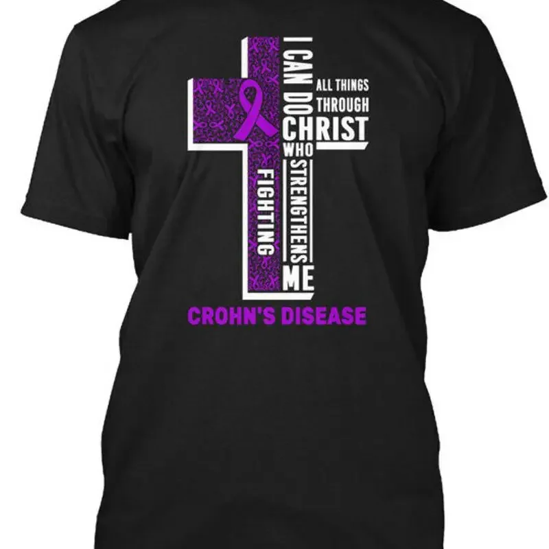 Fight Strengthens Crohns Disease I Can Do All Things T Shirt Made in USA S 5XL