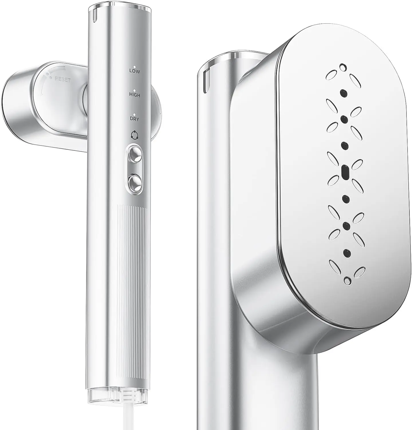 

Portable 100-240V Garment Steamer, 2-in-1 Steam & Iron, 30s Heat-Up, 120ml Tank, Silver