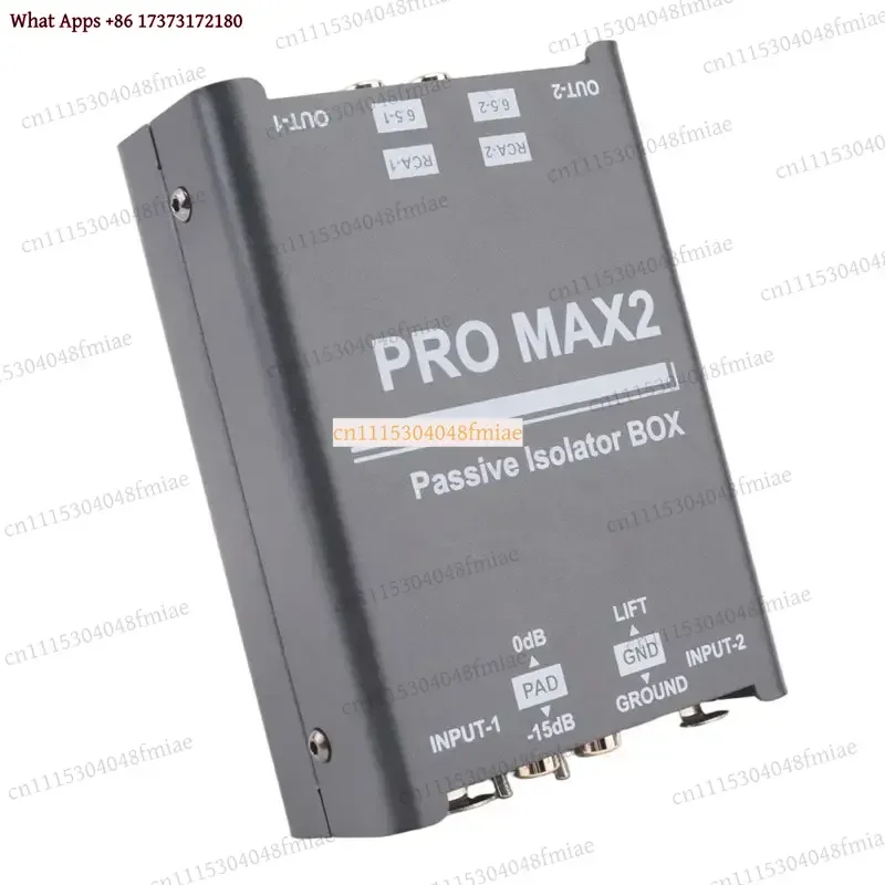 N13R-(Durable) 2-Way Audio Isolator Noise Eliminator XLR 6.5mm Jack Mixer Live Broadcast Ground Loop Hum Blocker