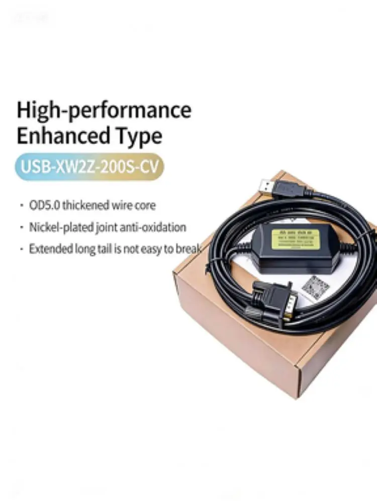 USB-XW2Z-200S-CV Programming Cable for Omron CQM1H CPM2C CJ1M CP1H CP1L (VH/V Compatible)