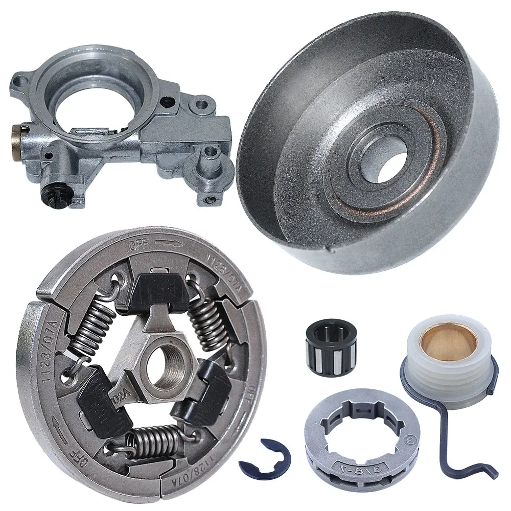Piñón de embrague de 3/8 ", rodamiento de engranaje helicoidal para Stihl MS361, 044, 046, MS440, MS460