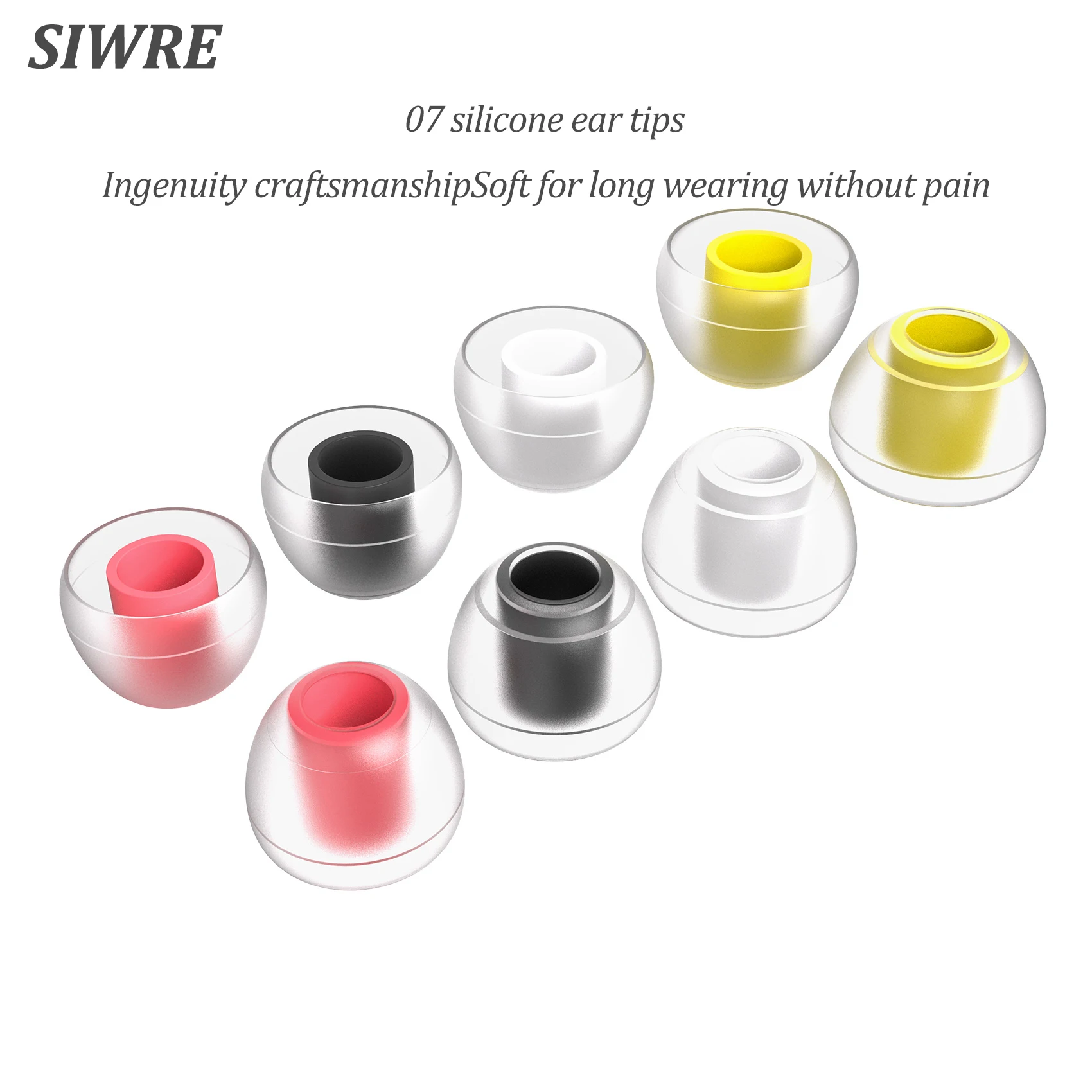 SIWRE 07 Silicone Eartips For Earphone Earbuds Noise Lsolating Upgrade Tips For Kz MOONDROP TRN TRUTHEAR IEMs view 2