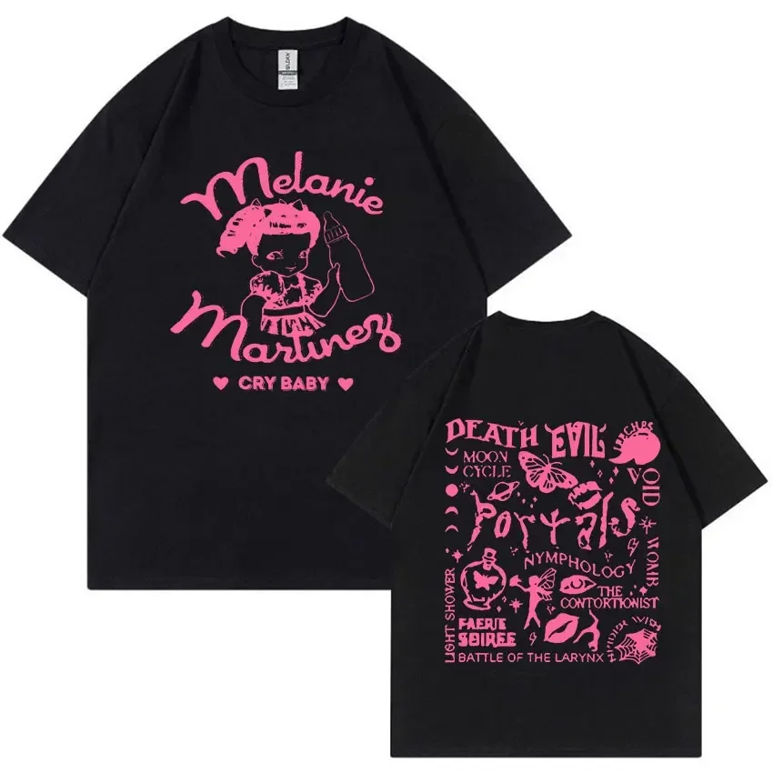 2024 Melanine Martinez Cry Baby Music Album T Shirts Men Women Retro Fashion Short Sleeve T-Shirt Cute Aesthetic Oversized Tees