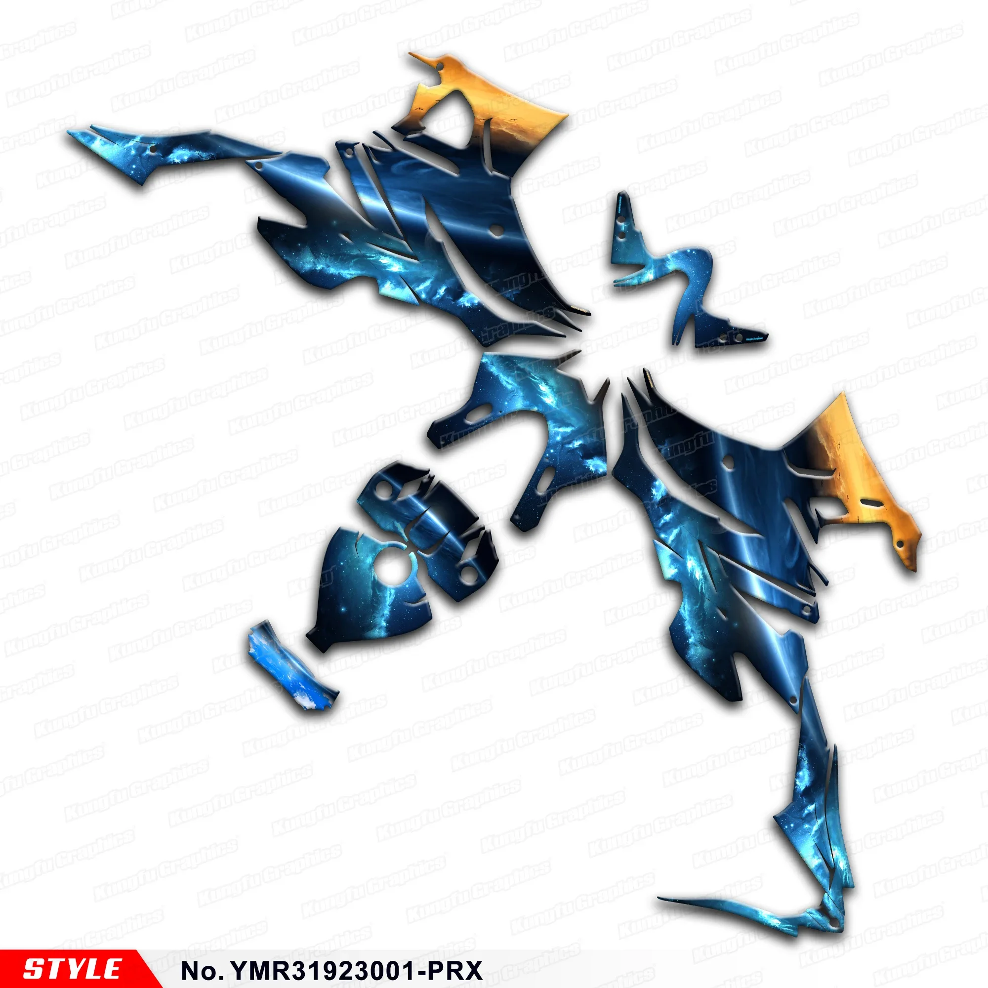 

JY RACING Stickers Complete Wrap Design for Yamaha YZF-R3 2019 2020 2021 2022 2023, YMR31923001-PRX