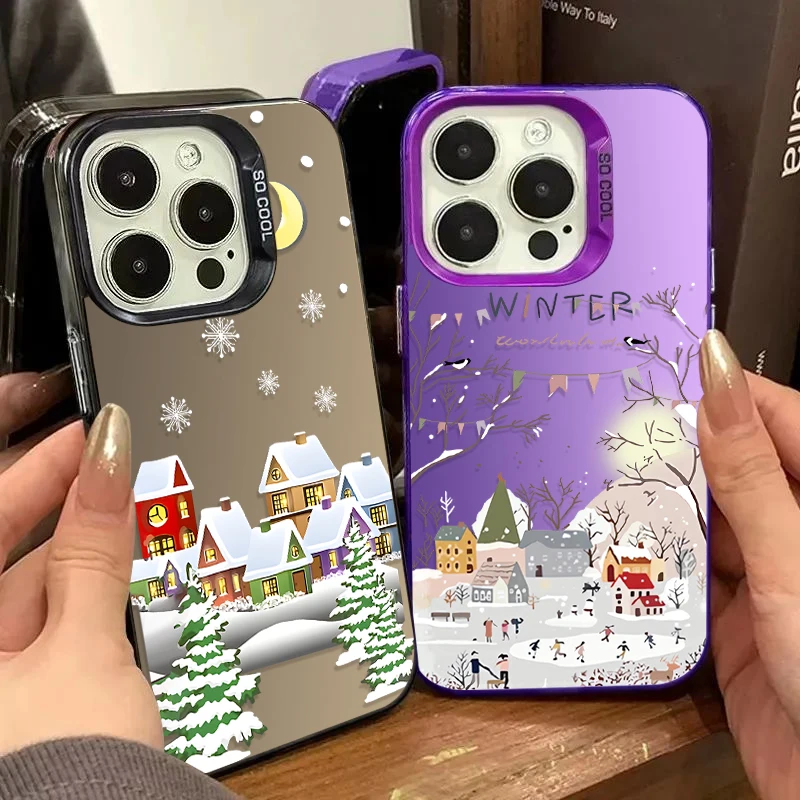 حافظة لهاتف آيفون 14 17 Air 16 15 11 12 13 Pro Max XS X XR Plus 8 7 SE 2020 غطاء خلفي صلب مقاوم للصدمات