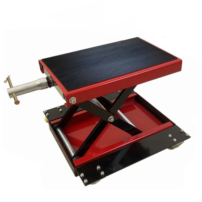Detachable and movable Motorcycle Lift  Motorcycle Lift Scissor Lift Jack with Dolly & Hand Crank Center Hoist Crank Stand - Image 6