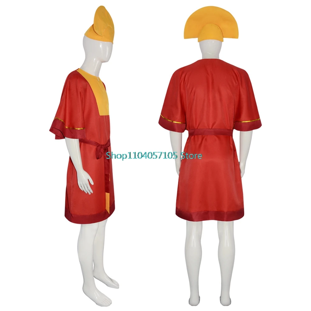 Anime Kuzco Cosplay Costume King Costume Outfits with Hat Adult Men Halloween Carnival Party Suit King Costume Uniform