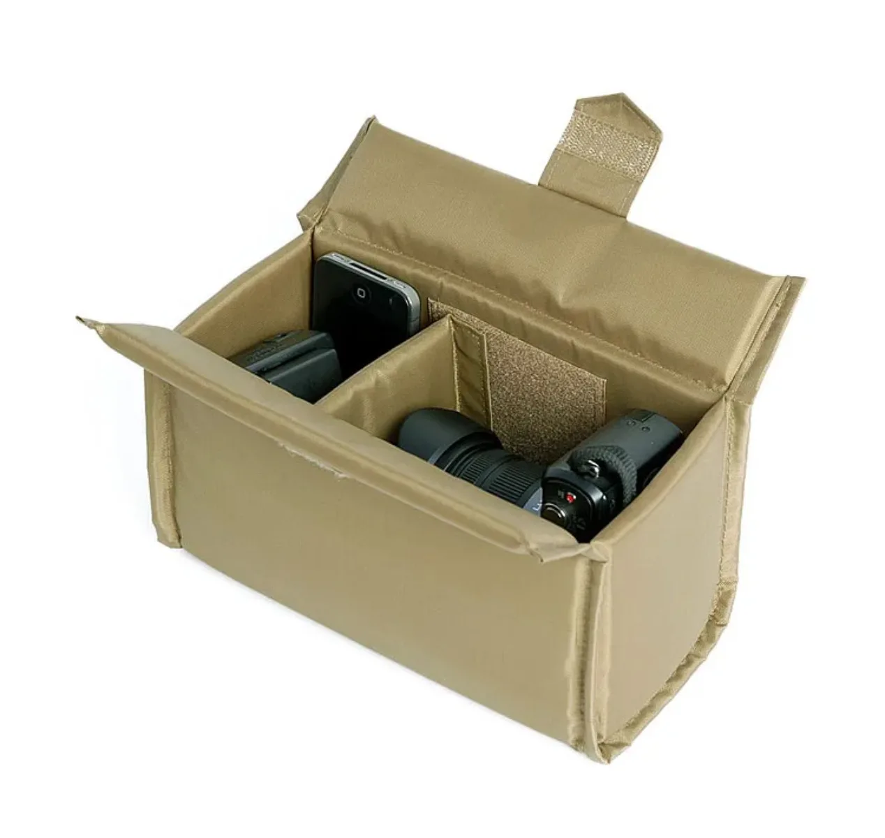 나일론 방수 카메라 배낭 패딩 보호 가방, 탈착식 내부 라이너 파티션 케이스에 적합, 캐논 니콘 소니용 DSLR 4 렌즈 1 개