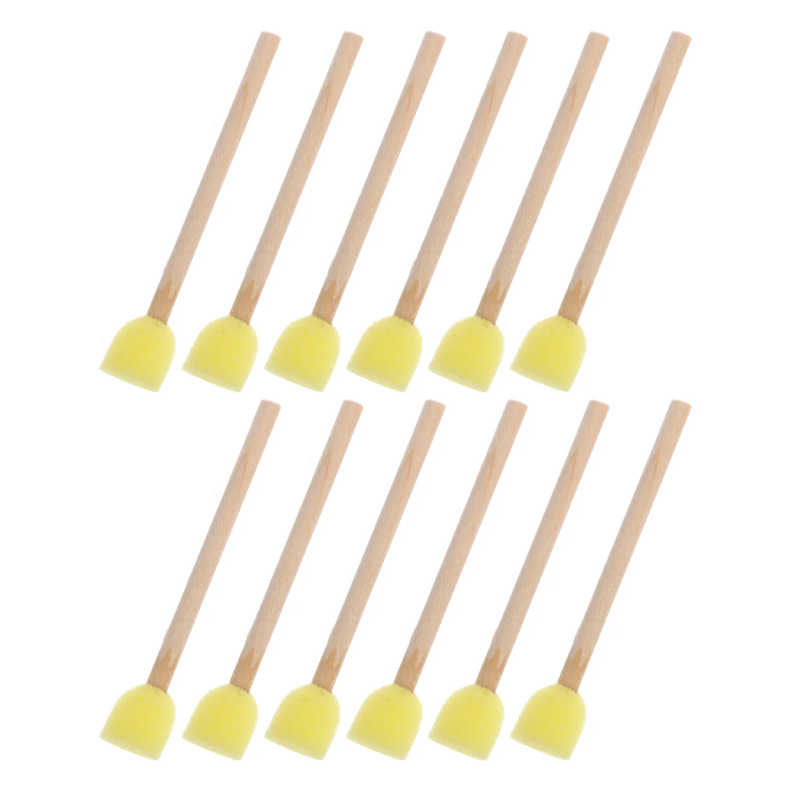 

12 Pcs Sponge Brush with Wooden Handle Make Paint Sponges Painting for Handles Roller Work