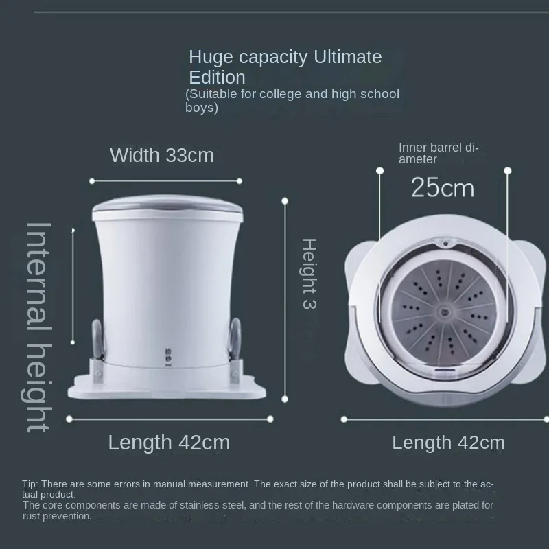Nieelektryczny ręczny odwadniacz małymi dłońmi ciągnąć linę stóp, akademik ręcznie potrząsać suchym wiadrem pralka ćwiczenia Fitness