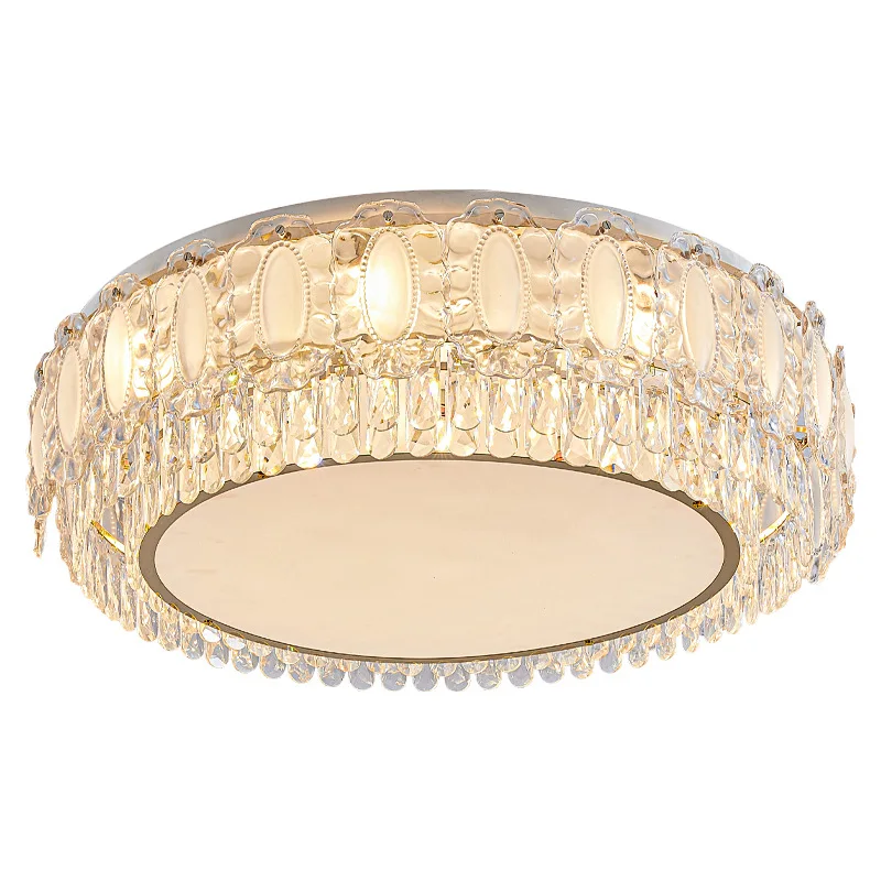 

French, light luxury, crystal, ceiling lamp, living room, modern, simple
