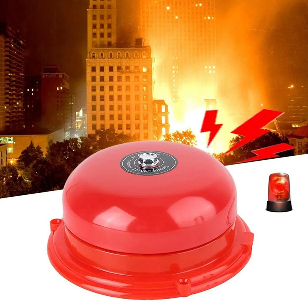 4 Inch Manual Call Point Fire Alarm Resettable Pull Station Metal Fire Control AC 220V Internal Strike Type Electric Bell