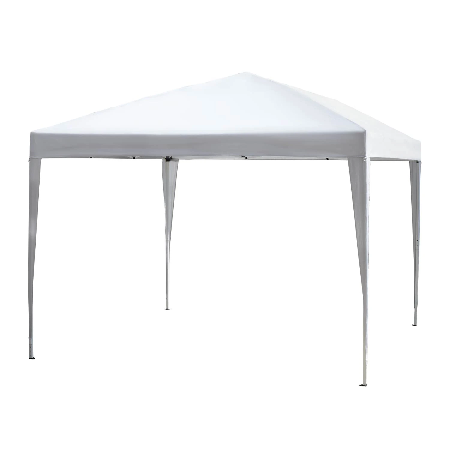 Outsunny Carpa Plegable 3x3 m con Bolsa Altura Ajustable Blanco Plata