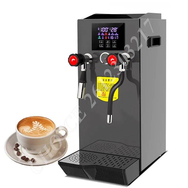 

Commercial Multi-Functional Milk Frother Digital Hot Water Tea Coffee Boiler Dispenser 12L Steam Milk Bubble Machine