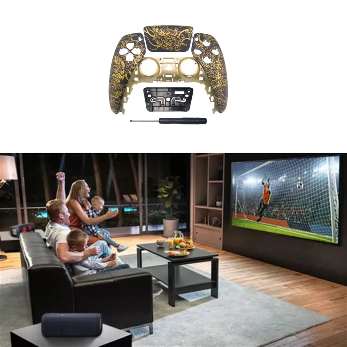 

For PS5 Elite Gamepad BDM-010 1Rd Generation Version Front Cover Gamepad Replacement Top Cover Replacement Refit Part,G