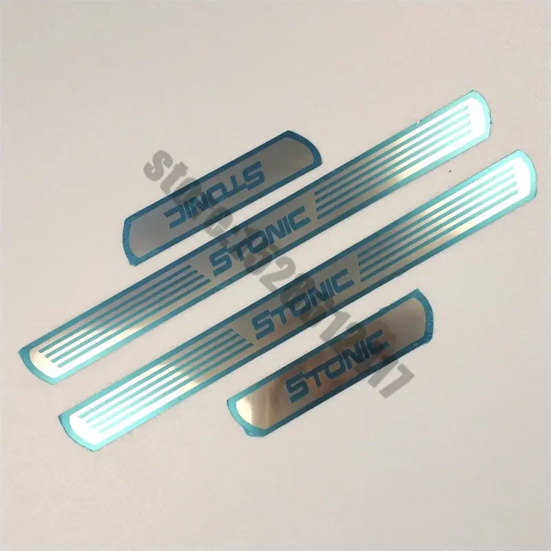 Free Shipping Car Door Sill Protector For Kia Stonic 2018-2023 Stainless Steel Car Door Sill Scuff Plate Car Styling Stickers