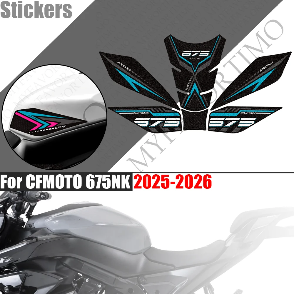 Fuel Tank Protective Decals Stickers For CFMOTO 675NK 2025-2026 Anti-Slip Knee Grip Modification Parts