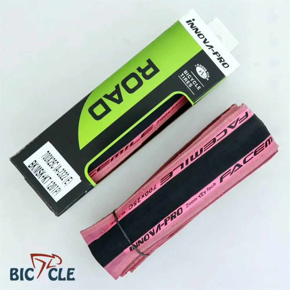 

Inovar Road Bicycle TireReaper TireOpen 700x25c Puncture-proof Athletic Reduced Wind Resistance Outer TirePink 225g