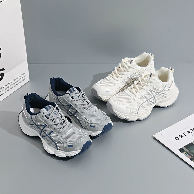 

Women Dad Shoes Mesh Breathable Sneakers Female Vintage Casual Chunky Platform Shoes Ladies Comfortable Sport Walking Footwear