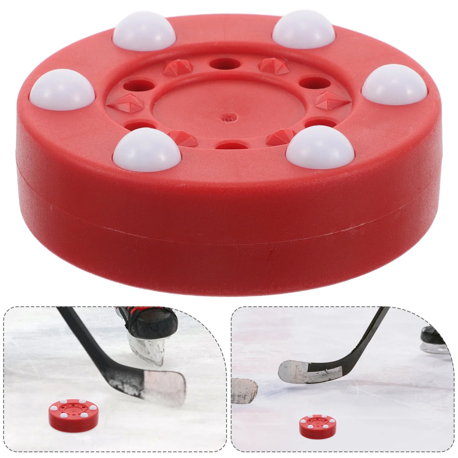 

Roller Hockey Puck Plastic Round Outdoor Training Accessory for Street and Field Hockey Practice Durable Long-Lasting Glide