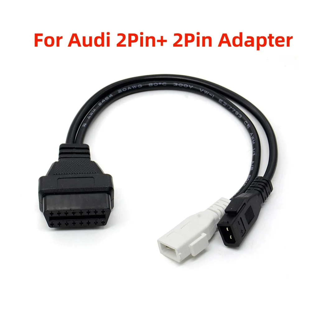 For Audi 2x2 Pin To 16in For VAG 2x2Pin OBD2 Diagnostic Cable For VAG 409 KKL Scanner Tools