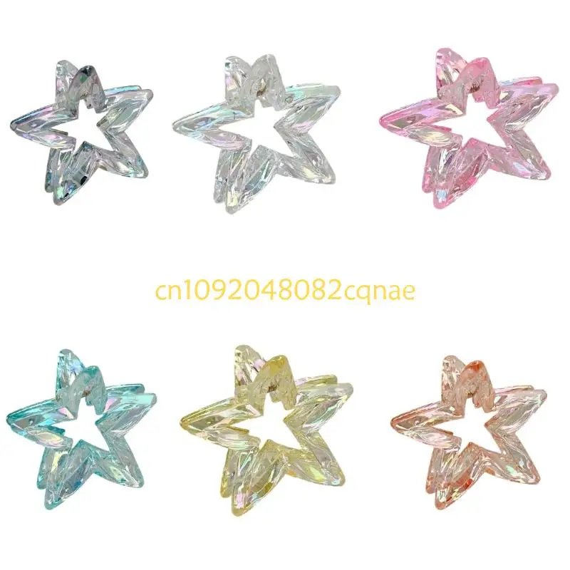 6-12pieces-decorative-hair-claw-hollowout-star-hair-clip-color-assorted-hair-styling-clamp-for-women-and-girl