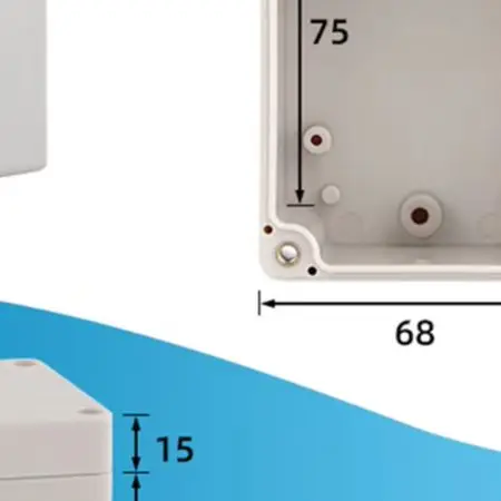 White Plastic Enclosure Secure for versatile Design Enhanced Durability Heat Resistant Electrical Projects White