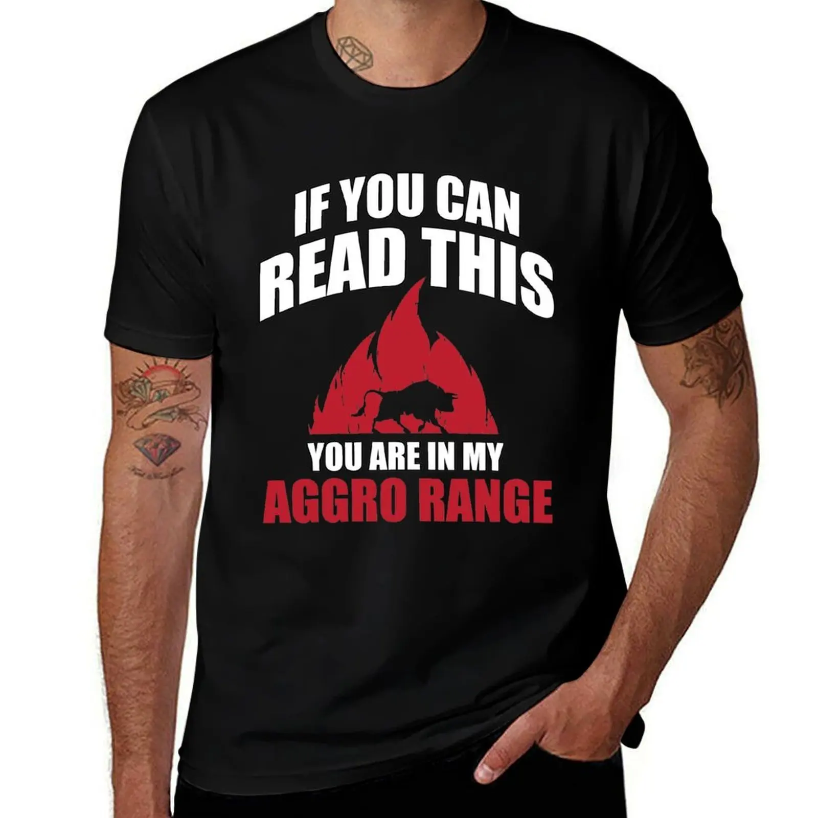 If you can read this you are in my aggro range T-Shirt Quick Dry Sports Short Sleeve Tee T-Shirt