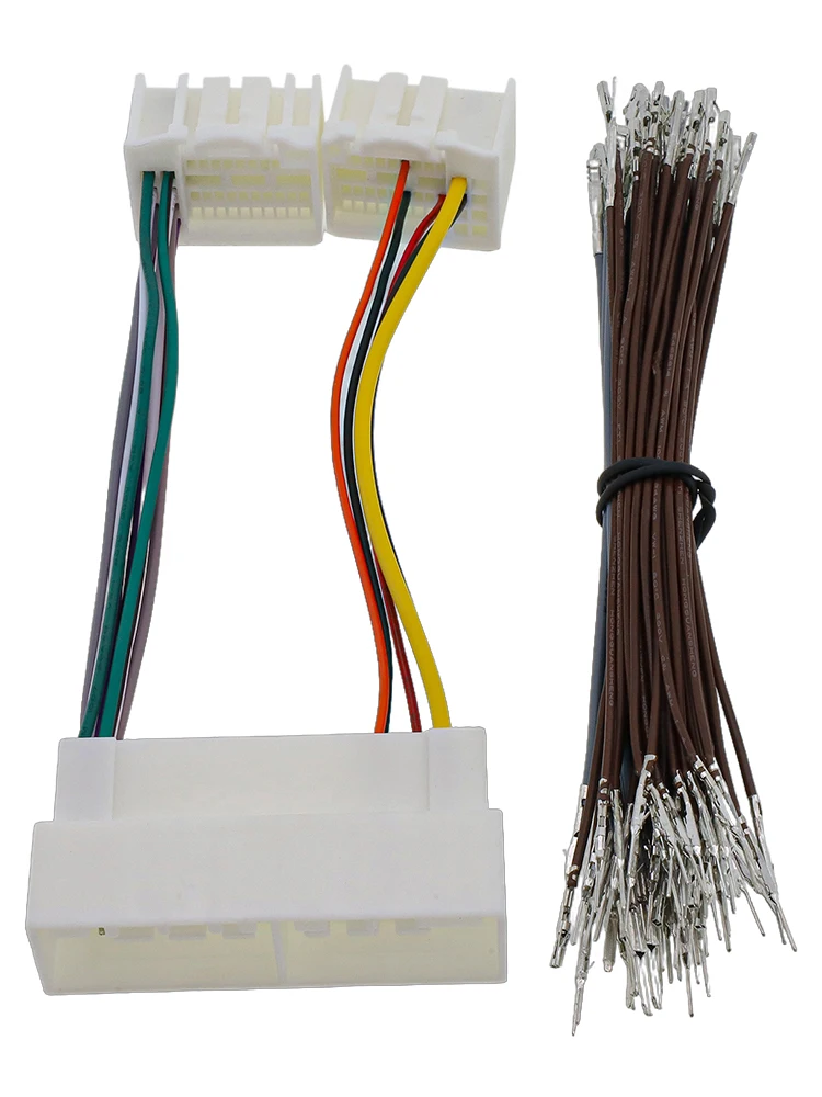 Perfect Fit for Various For KIA and Models Car Radio Wiring Harness Adapter 13pin+60pin MaleFemale  Perfect Fit